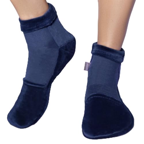 ICEHOF Kühlsocken mit 4 Kühlakkus - Sanfter Stoff / 1 Paar mit Kühlpads Gel Kältetherapie für Füße Zehen bei Chemo-Therapie Rheuma Kältesocken Chemo - Unisex Gr. M