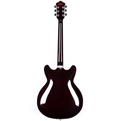 Grote Semi-Hollow Body Electric Guitar Thinline Arched-Top Coils Splitting With Gigbag Gys-35 (Vintage Sunburst) #TOP3