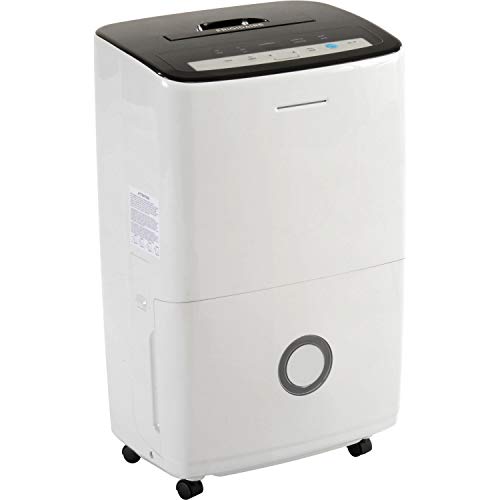 FRIGIDAIRE 70-Pint Dehumidifier with Built-in Pump, Black & White