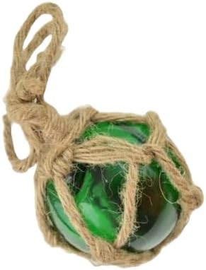 Reproduction Green Glass Float Ball with NET Buoy 3" #F-456 Fast Free Supply