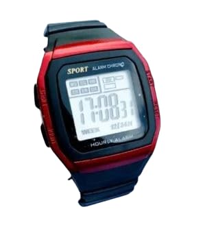 MVS Square LED Multi Features Sports Watch with Day, Date, Month, Year, Stop Watch, Light for Boys & Girls (Red) (B0D3HZW23F) Amazon Price History, Amazon Price Tracker