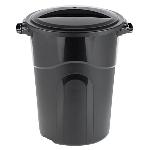 Heavy-Duty Injection Molded Trash Can with Click Lock Lid