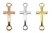 Produktbild Sadingo Schmuckverbinder Kreuz, Anhänger Kreuz, DIY Armbänder, Ohrringe, Ketten, Fußbänder - 14x8mm - 3 Stück - 3 Farben