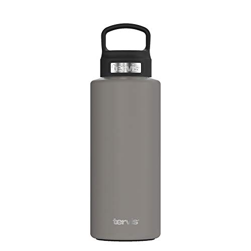 Tervis Powder Coated Stainless Steel Triple Walled Insulated Tumbler Travel Cup Keeps Drinks Cold, 32oz with High Performance Lid, River Rock