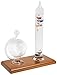 AcuRite 00795A2 Galileo Thermometer with Glass Globe Barometer, Barometer Set, Glass/Wood, 3