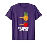 Pen Pineapple Apple Pen Hawaii Summer Fruit Aloha Pineapple T-Shirt for Men Women