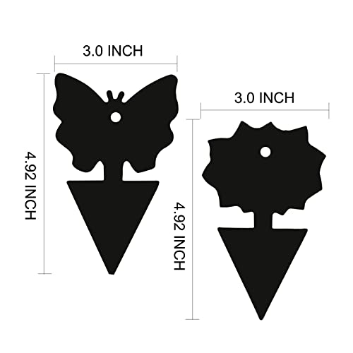USKICH Sticky Traps Gnat Killer Fruit Fly Traps Non-Toxic and Odorless Fungus Gnat Traps Insect Traps Black Sticky Trap for Indoor and Outdoor Plants（48Pcs Black）
