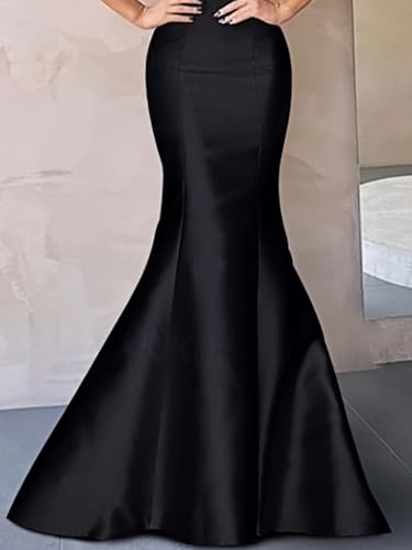 Elegant Mermaid Trumpet One Shoulder Evening Dress Floor Length Ruffles Prom Dress 20254