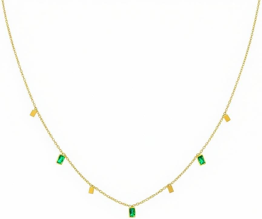 Cubic Zirconia Drop Choker Necklace for Women 18K Gold Plated Multicolored CZ Flower Dangle Necklace Trendy Jewelry Christmas Gifts - Image 5