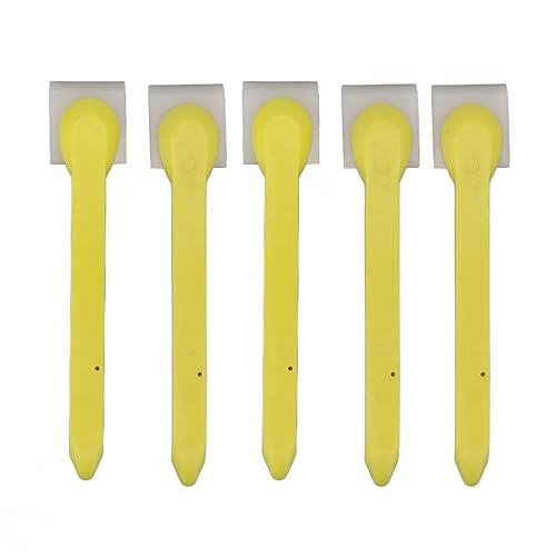 Gavigain Juego de 5 raspadores resistentes, herramienta de eliminación de sellador de masilla de silicona, compatibilidad con múltiples superficies, agarre ergonómico para