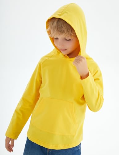 Spring&Gege Boys Light Weight Long Sleeve Hooded T-shirt Casual Solid Pullover Hoodie with Pocket4