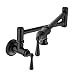 Moen S664BL Traditional Wall Mount Swing Arm Folding Pot Filler Kitchen Faucet, Matte Black