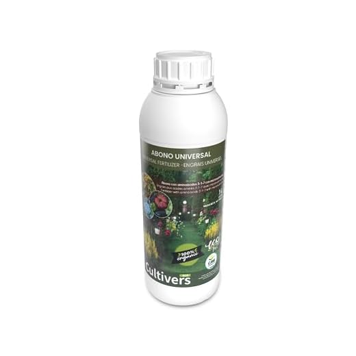 CULTIVERS Fertilizante Ecológico Universal Líquido de 1 L. Abono 100% Orgánico y Natural. Solución NPK (4-1-7) con Micronutrientes (B, CU, Fe, MN, Mo Y Zn) con Aminoácidos