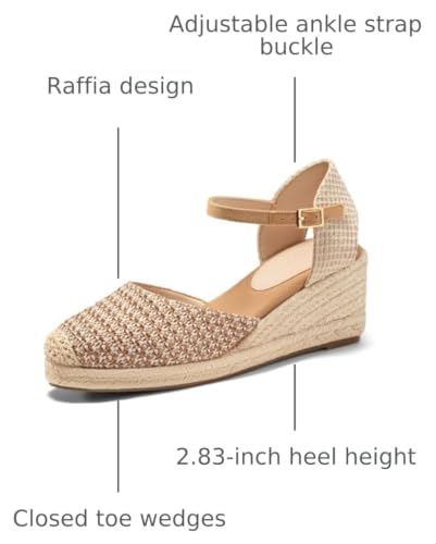 Image of Coutgo Women's Platform Wedge Espadrilles Sandals