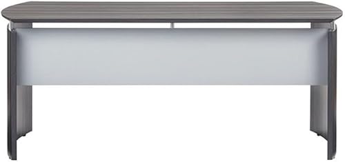 Miniatura 6 de Pemberly Row Carcasa de escritorio flotante para computadora de 72 pulgadas en acero gris