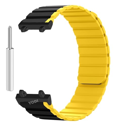 Image of YODI Strap Band Compatible with Amazfit T-Rex 2 Smartwatch Only Soft Silicone | Nylon | Chain | Leather Watch Straps with Installation Adjuster Tool For Amazfit TRex 2