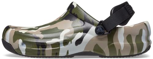 Crocs Unisex Men's and Women's Bistro Pro LiteRide Clog | Slip Resistant Work Shoes, Camo, 5 US
