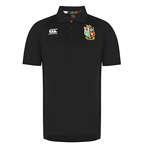 Image of Canterbury British And Irish Lions Pique Polo Shirt - Black, Small