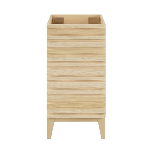 Image of Swiss Madison Cascade 18 inch Bathroom Vanity in Brown Oak- Cabinet Only