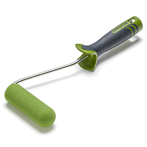10 x Colorus Lackierwalze 11 cm abgerundet superfein PLUS | Lackierrollen beidseitig rund inkl. 2K Farbroller Bügel | Lackrolle für Wasserbasierte Lacke | Lackwalzen Schaumstoff mit Farbrollerbügel