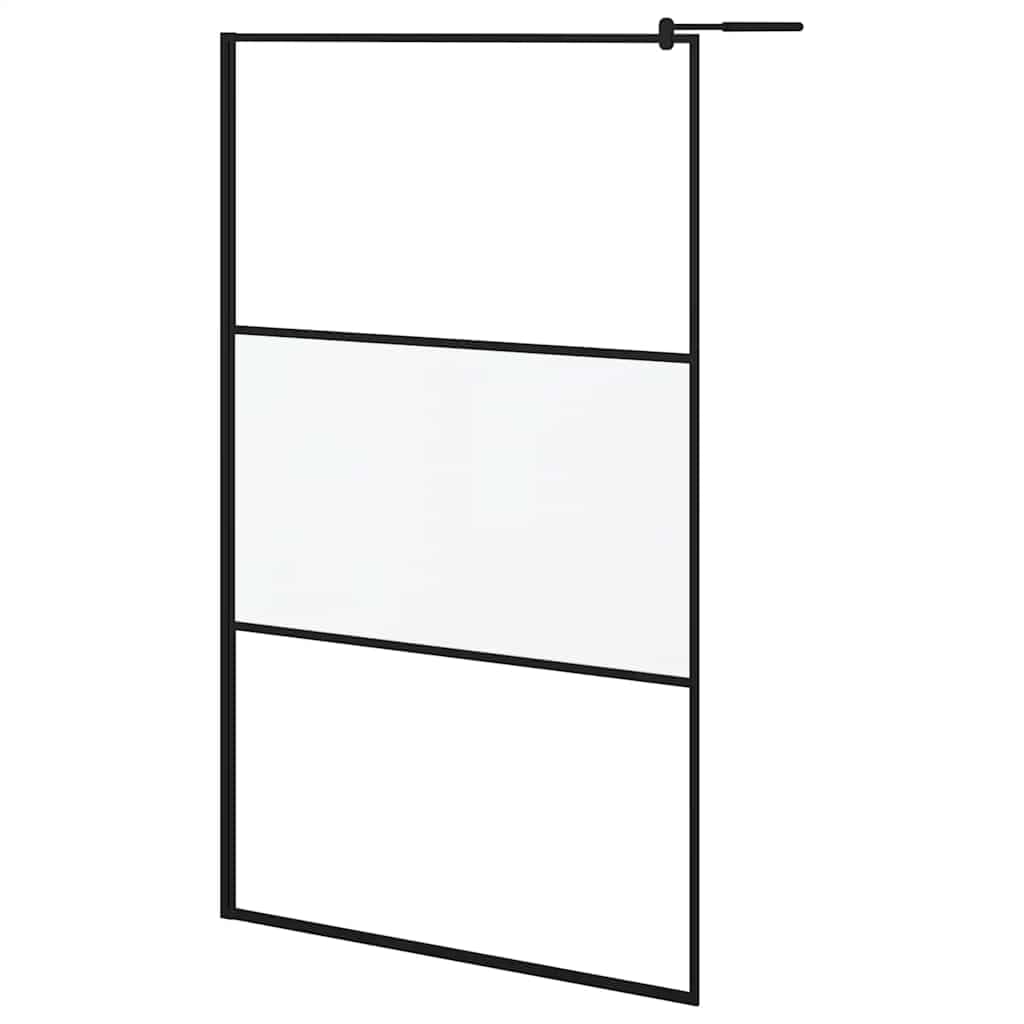 Parete doccia Walk-In 115 x 195 cm ESG nero opaco