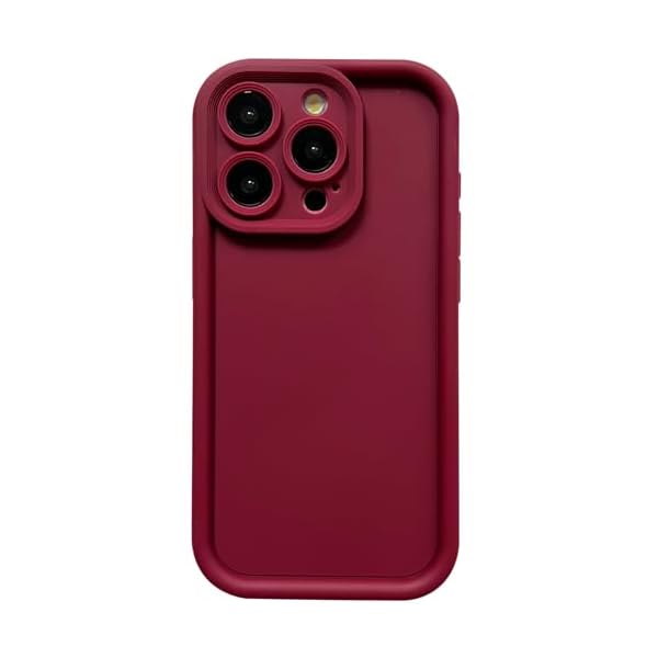 Puxicu Slim Case for iPhone 14 Pro, Enhanced Camera Protection, Shockproof Skin-Friendly Touch Soft Case Cover for iPhone 14 Pro Phone 6.1 inch, Wine