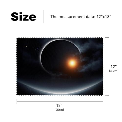 Sets de table éclipse solaire lavables faciles à nettoyer - 6