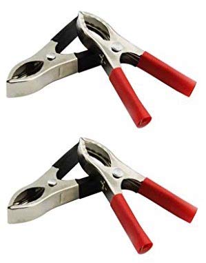 DIY Crafts 4 Pcs Insulated Alligator Clips, 50A Heavy Duty Alligator Clamps Black Red Boot Metal Spring Loaded Truck Car Battery Electric Test Clips for Car Automotive Vehicle Boat 1