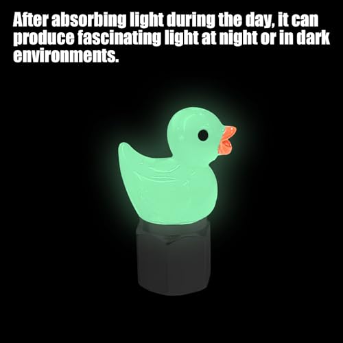 4 Pack Cute Duck tire Valve caps, Glow in The Dark Tire Valve Caps, Interesting and Practical Tire Decoration, Can be Used for Cars, Motorcycles, Trucks, and Bicycles.(White)