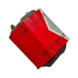 Luwecf Fischmessgerät Roll Fischlineal Messwerkzeug Angelmaß Band Messband PVC Material Wasserdicht Langlebig für Angler Ausflug Fischerei, Rot