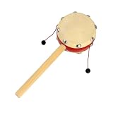 Tambour à hochet à main - Shaker de style chinois en peau de mouton en bois de 8,27 pouces...