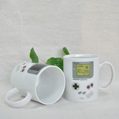 Tenbroman Creative Coffee Mug, Funny Ceramic Heat Sensitive Cup, Color Changing Magic Mug Retro Game Boy Pattern Tea Milk Mug For Home Office Gifts (White) #TOP2