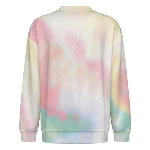 MoBlinko Mens Crewneck Sweater Pastel Abstract Dye Mens Sweater Sweaters for Men Long Sleeve Lightweight Pullover3