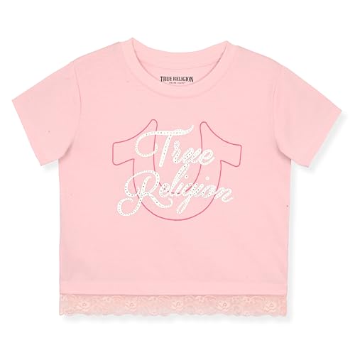 Image of True Religion Girls Short Sleeve Tee Shirt with Embelishments - Soft and Comfortable Girls T-Shirts