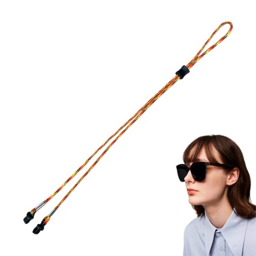 Generisch Correa para gafas de sol, correas ajustables para gafas, correa de nailon antideslizante ajustable para surf, natación, para hombres y mujeres, escalada, senderismo o, naranja1, Siehe