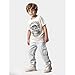 Boys Sweatpants Baggy Wide Leg Cargo Joggers Kids Sweat Pants Athletic Straight Leg Fleece Lined Winter Teen Boys Preppy Clothes Youth Sweatpants Loose Fashion Holiday Back to Shcool Clothing White