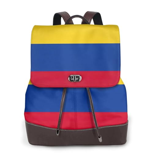 Sac à dos en cuir ordinateur femme tendance Colombie noir