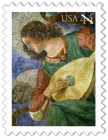 Angel with Lute (Sheet of 20) 44 Cent Postage Stamps Scott #4477