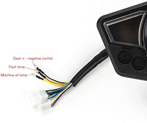 KKnoon Motorcycle Speedometer Electronic Tachometer LCD Digital Speedometer Odometer 12V 14000RPM Speedometer For PS250 Tachometer for 1,2,4 Cylinders
