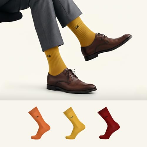 Image of The Sock Street Bamboo Crew Socks for Men Combo | Full Calf Length Premium Bamboo | Odour-Free, Breathable & Durable | Cushioned Base & Anti-bacterial | 3X Softer than Cotton Socks | Pack of 3