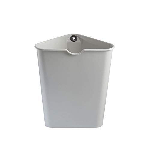 Trash Can Hflove Triangle Kitchen Plastic Corner Kitchen Trash Bin (Grey) #TOP3