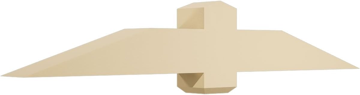 60"W x 10"H x 6"D x 6"F, 4/12 Pitch, Eugene Signature Urethane Gable Bracket, Primed Tan