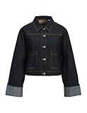JACK & JONES Jxvega Jacket Fold Up R269 DNM Sn, Dark Blue Denim, S, Dark Azul Denim, S