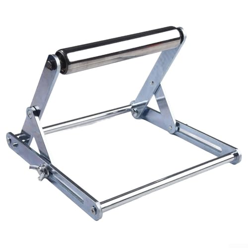 Adjustable Cutting Machine Roller Support Frame Auxiliary Support Frame Table Saw Frame, Height Adjustable Range 45~130MM, Metal Cutting Machine Working Support Frame Cutting Machine Accessories