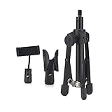 Vilihy Foldable Tripod Desktop Microphone Stand Holder include Microphone clip Phone clip