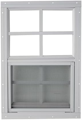 Ventanas Para Casa Exterior 2-Pack Shed Windows 14x21 Inches - White Flush Mount Tempered Glass With Screen Fiberglass Screen Household Windows - View #5