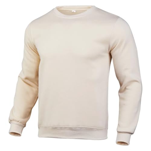 Men's Casual Pullover Sweatshirt O-Neck Long-Sleeved Loose Sports Slim Solid Color Sweatshirt For Men4