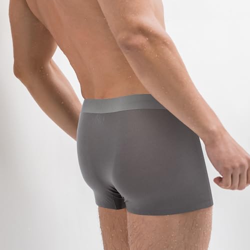 Men's Cotton Underwear Moisture Wicking Comfortable Breathable and Soft Boxer Briefs with 4 Black Pack3