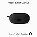 Geiomoo Silicone Case for Anker Soundcore Liberty 5, Soft Flexible Scratch Resistant Protective Cover with Carabiner (Black)