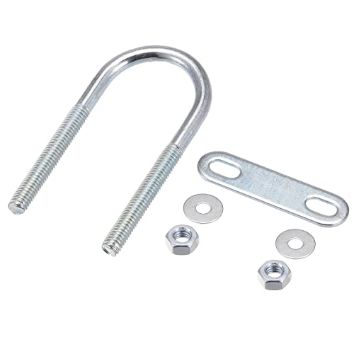 Image of METALLIXITY U Bolts 4 Sets (M6x25x70mm), Round U Bolt Steel with Accessories - for Construction, Pipe